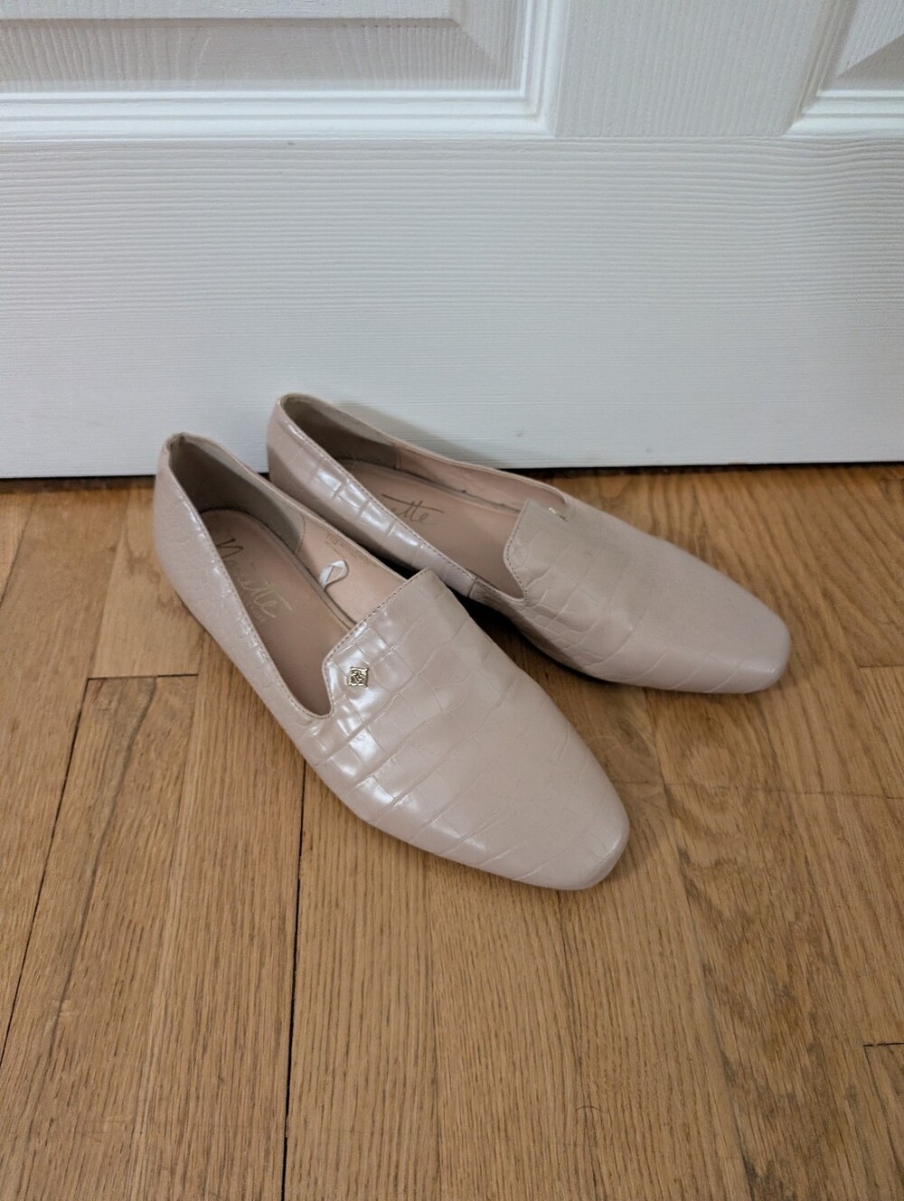 Croc-Embossed Slip-On Loafers
